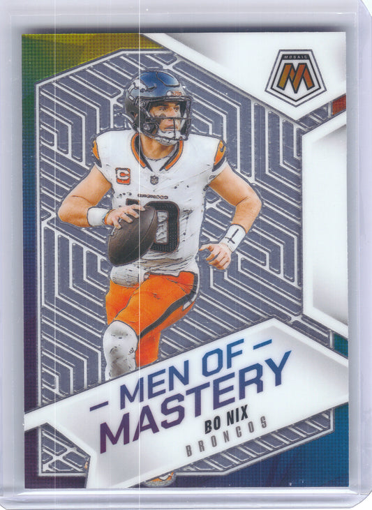 2025 Panini Mosaic #7 Bo Nix Men of Mastery Denver Broncos