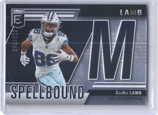2024 Donruss Elite #33 CeeDee Lamb Spellbound #/349 Dallas Cowboys SN