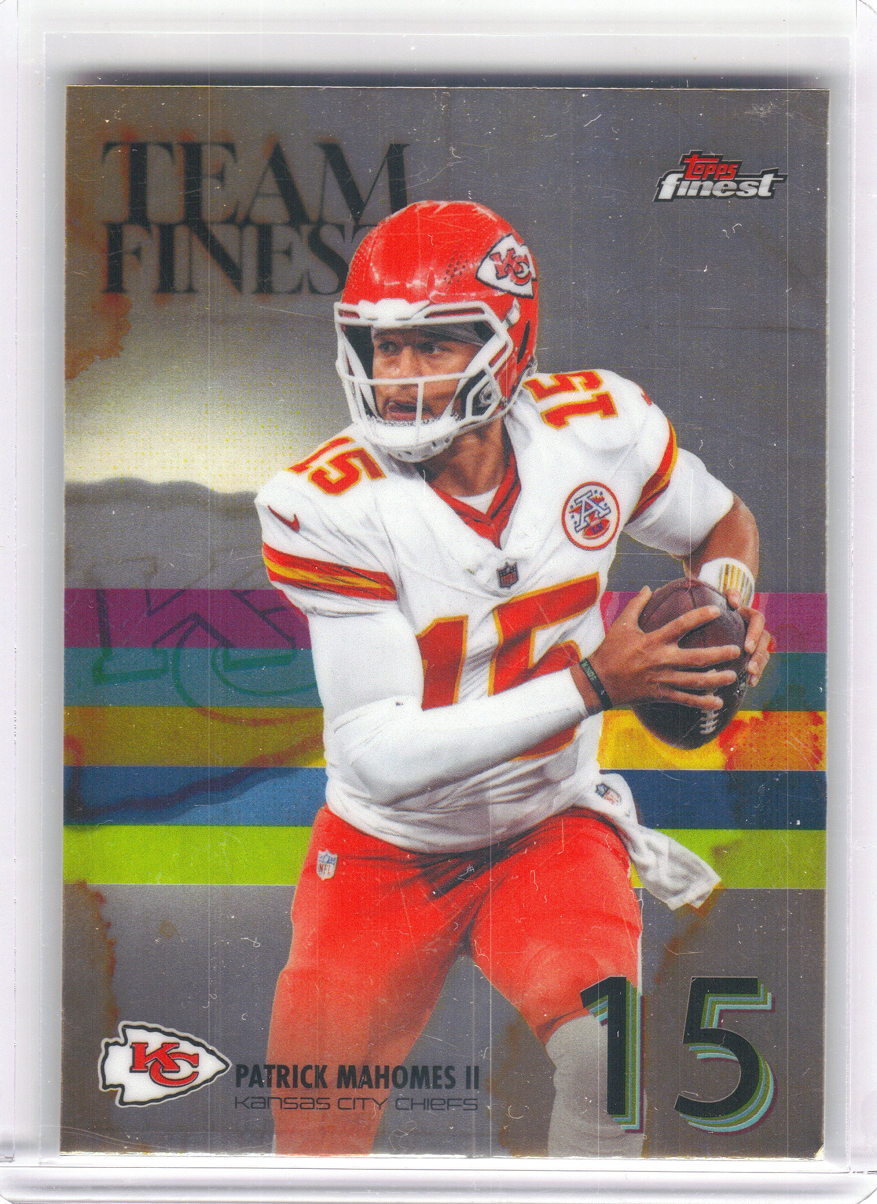 2025 Finest #TF-3 Patrick Mahomes II Team Finest Kansas City Chiefs