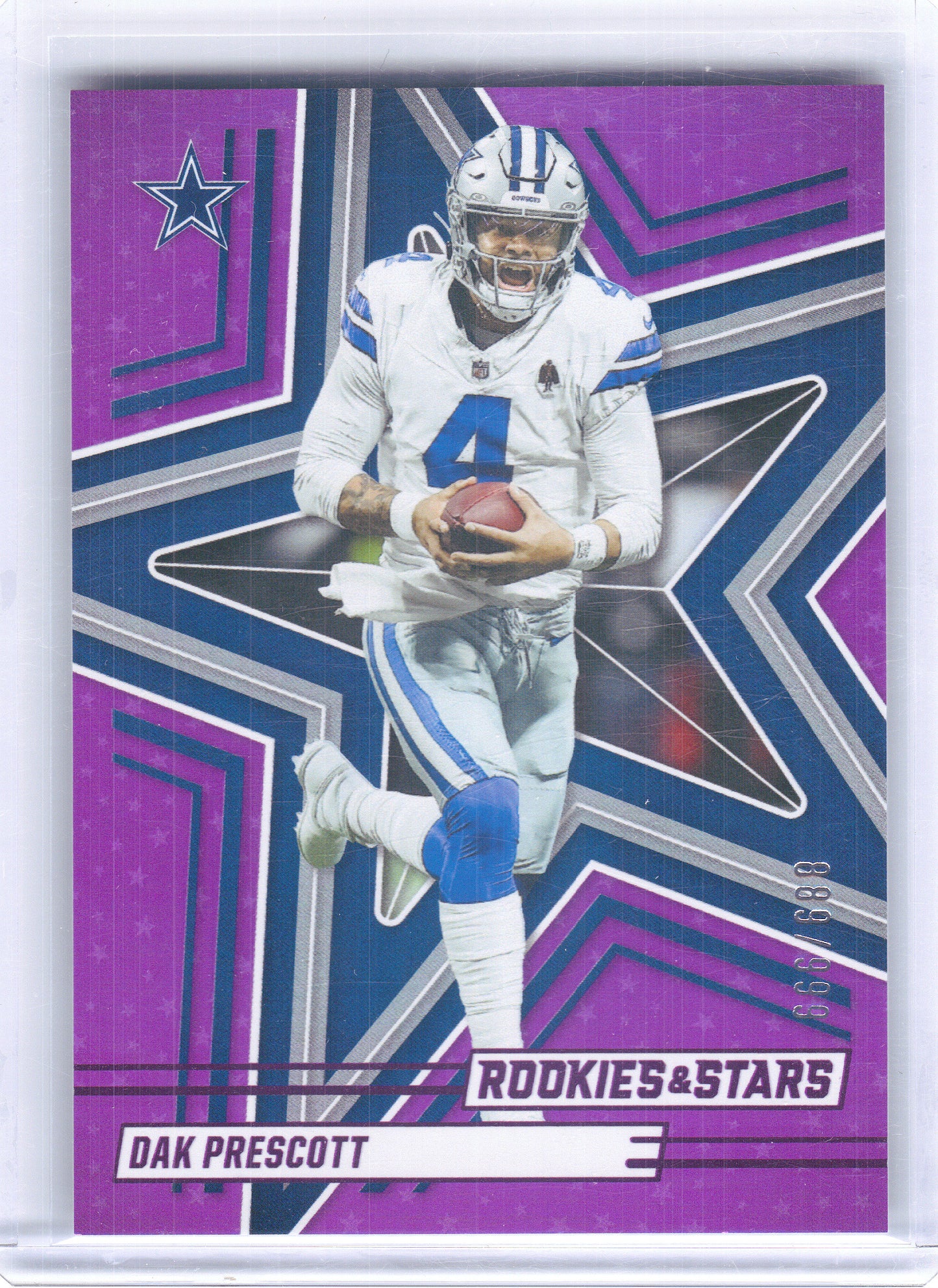 2025 Panini Rookies & Stars #38 Dak Prescott Purple #/999 Dallas Cowboys SN
