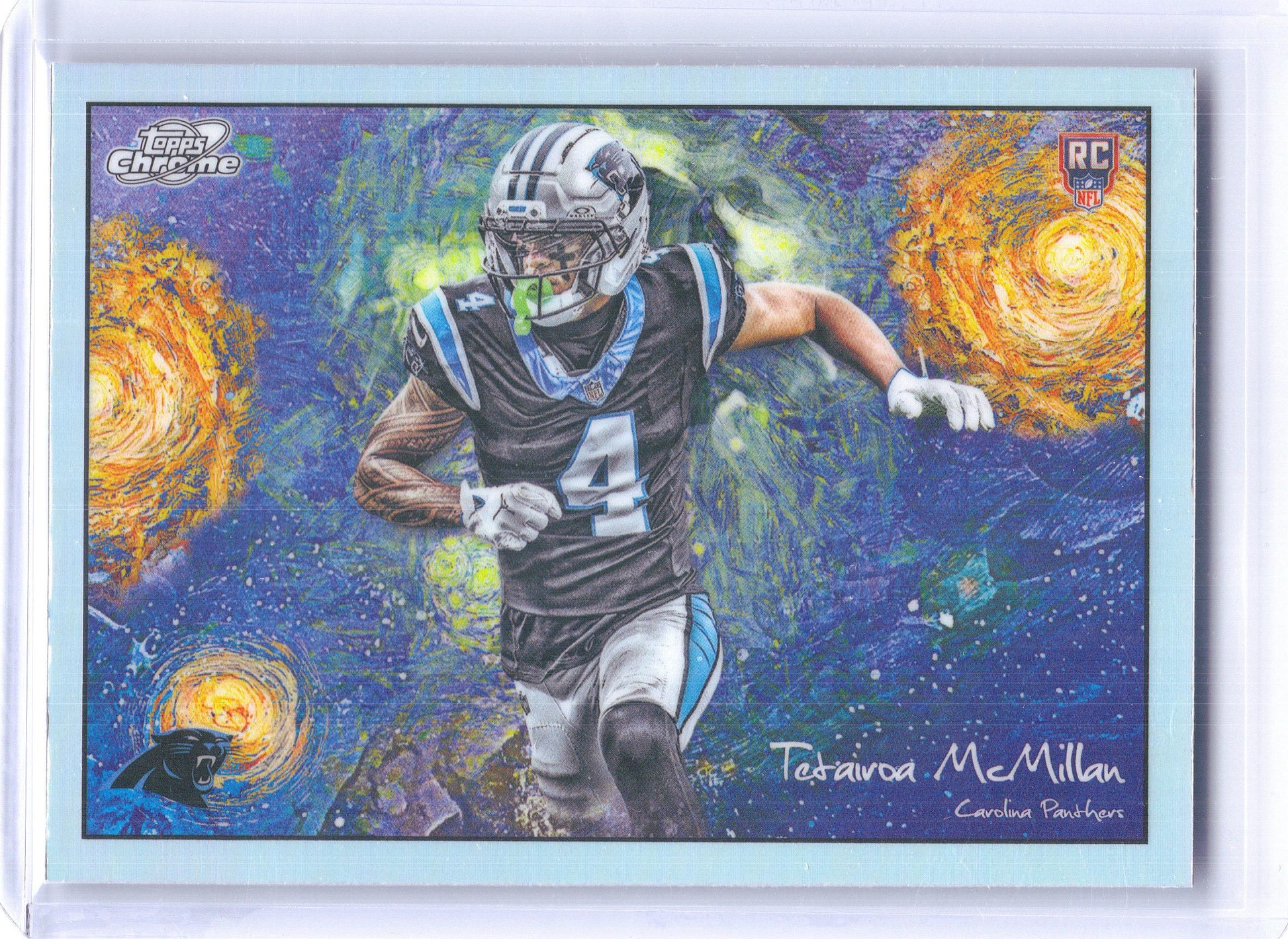 2025 Topps Chrome Cosmic #STN-6 Tetairoa McMillan Stars in the Night Carolina Panthers