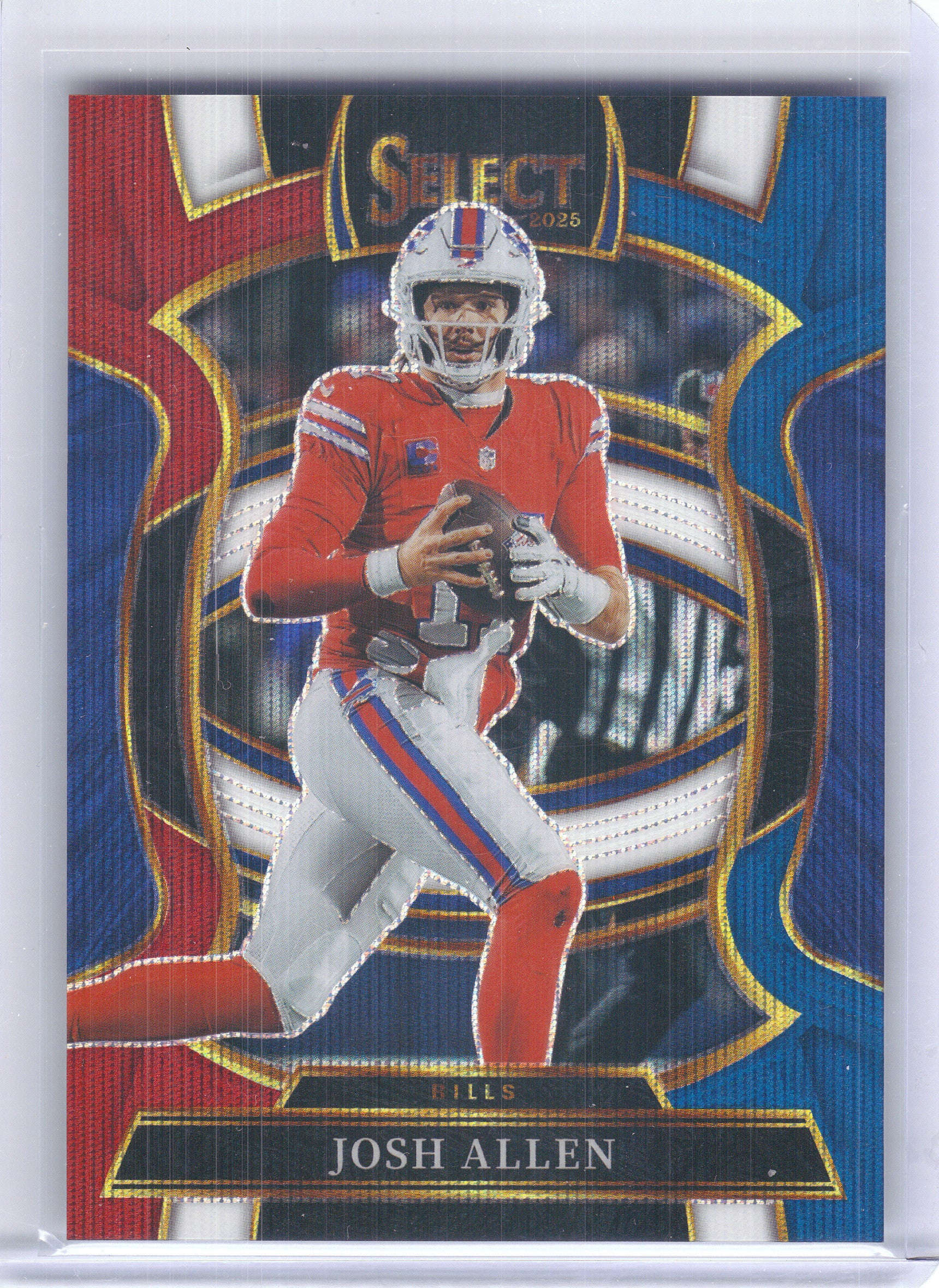 2025 Panini Select #86 Josh Allen Tri-Color Prizm #/399 Buffalo Bills SN
