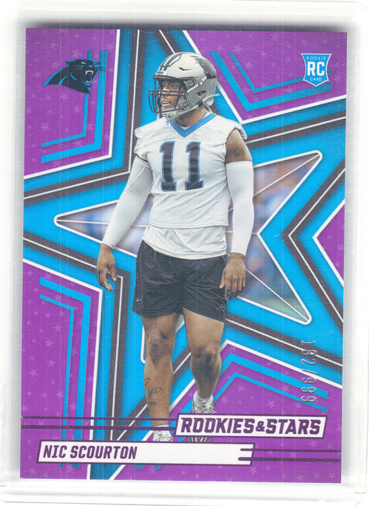 2025 Panini Rookies & Stars #162 Nic Scourton Purple #/999 Carolina Panthers SN,RC