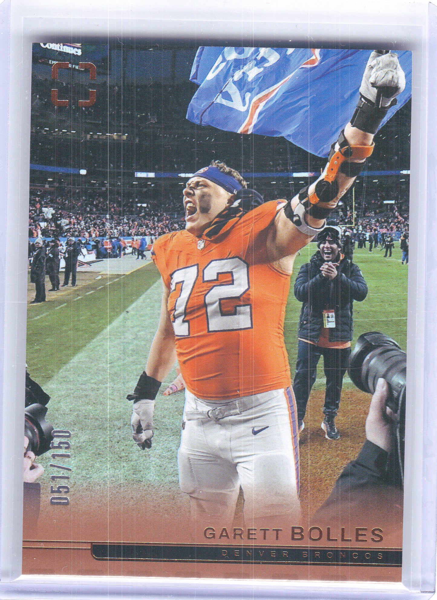 2025 Panini Photogenic #26 Garett Bolles Bronze #/150 Denver Broncos SN