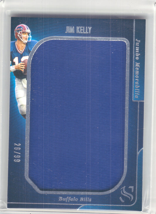 2025 Panini Silhouette #JM-JKY Jim Kelly Jumbo Memorabilia #/99 Buffalo Bills SN,MEM