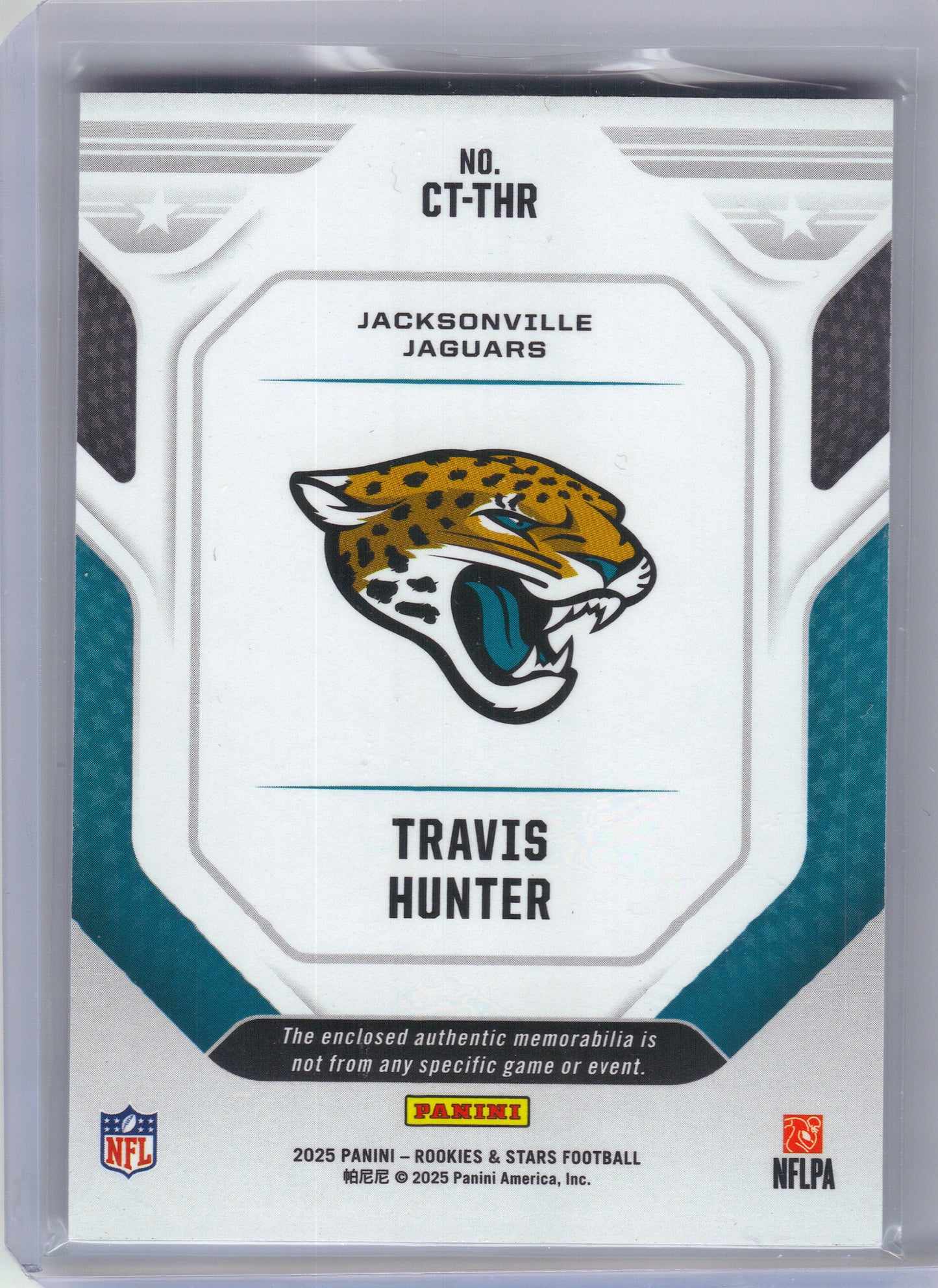 2025 Panini Rookies & Stars #CT-THR Travis Hunter Cross Training Jacksonville Jaguars MEM