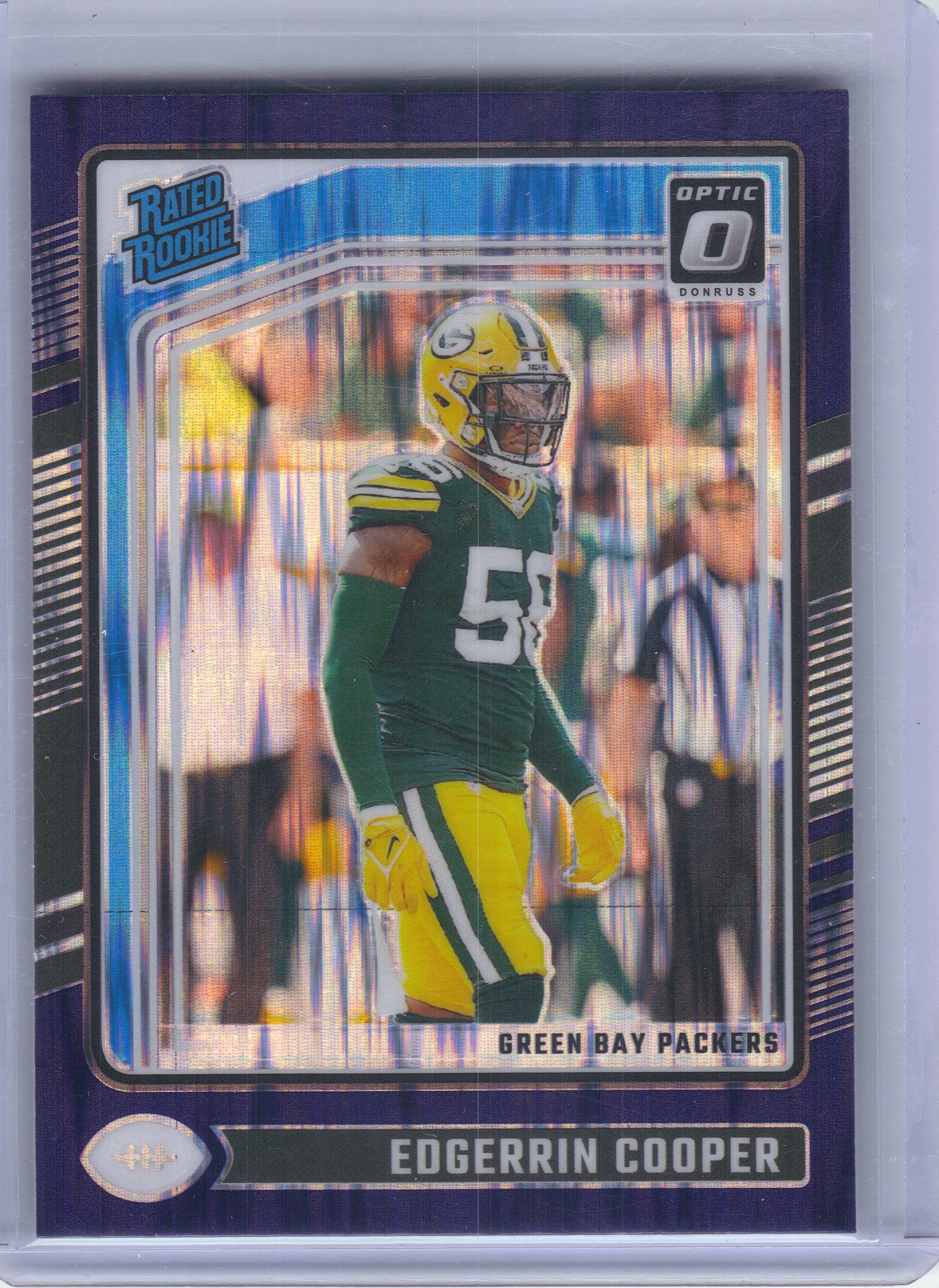 2024 Donruss Optic #231 Edgerrin Cooper Purple Shock Green Bay Packers
