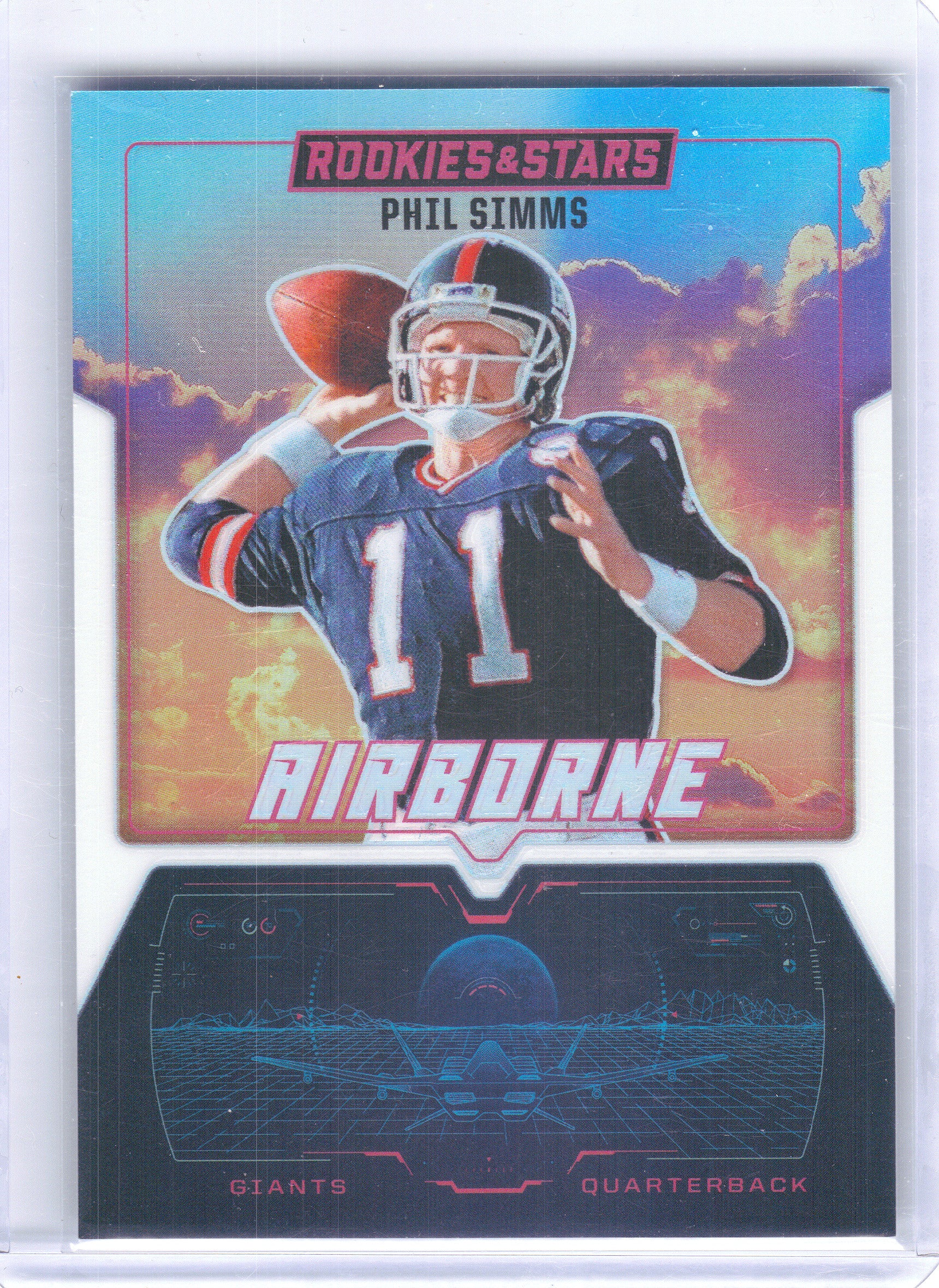 2025 Panini Rookies & Stars #24 Phil Simms Airborne White #/149 New York Giants SN