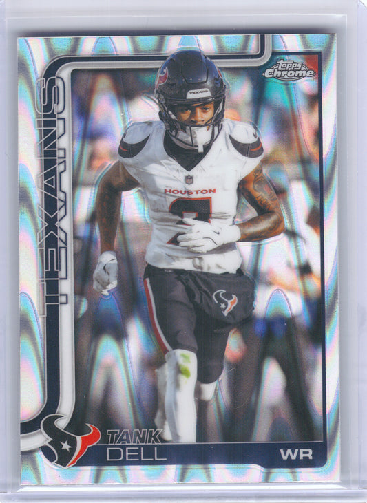 2025 Topps Chrome #123 Tank Dell Ray Wave Refractor Houston Texans