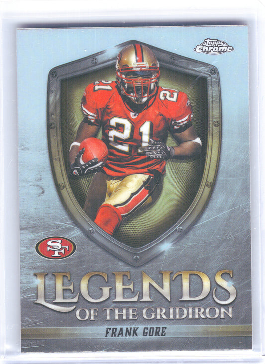2025 Topps Chrome #LOG-18 Frank Gore Legends of the Gridiron Refractor San Francisco 49ers