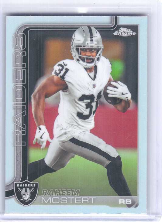 2025 Topps Chrome #182 Raheem Mostert Refractor Las Vegas Raiders