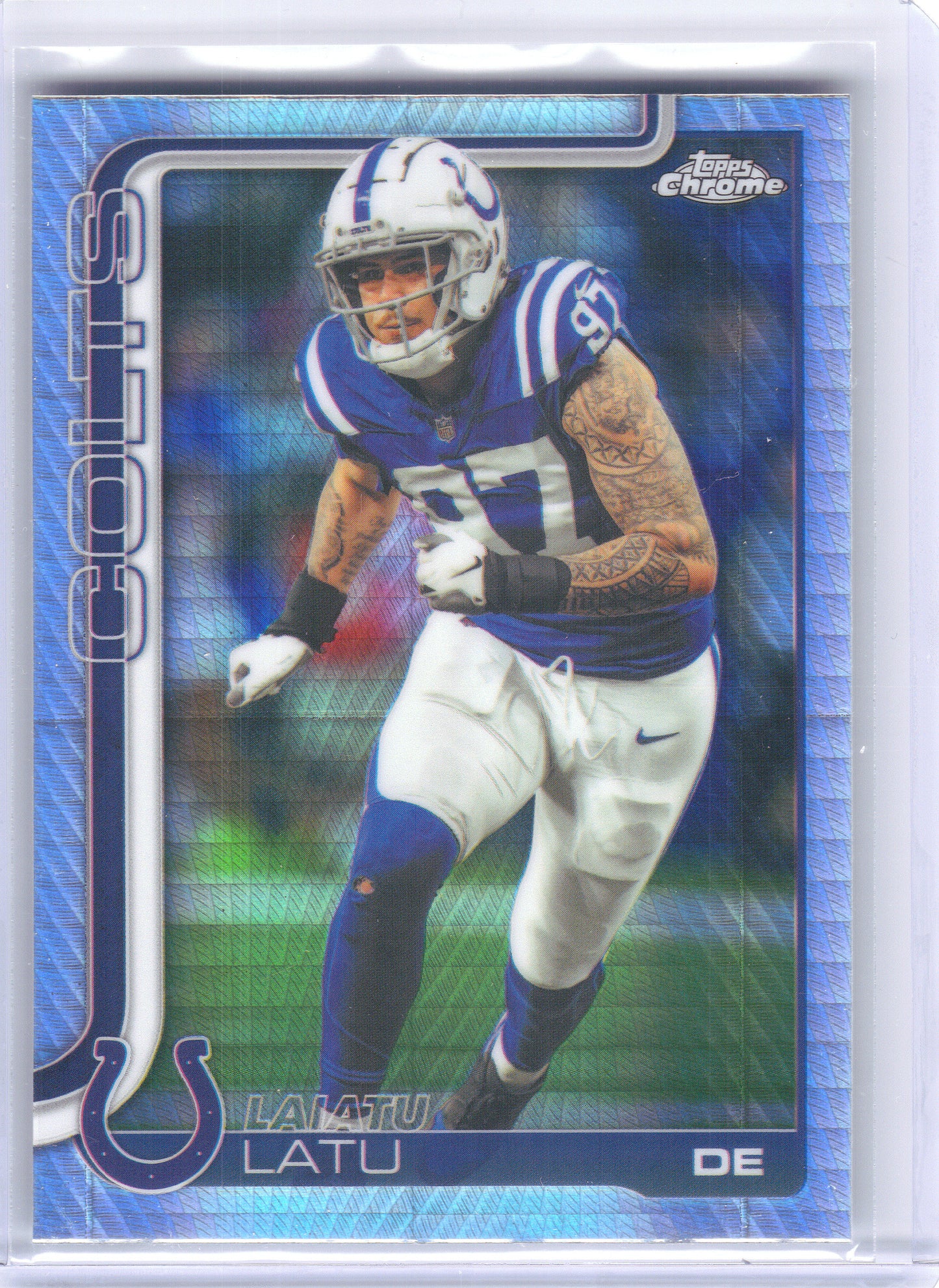 2025 Topps Chrome #128 Laiatu Latu Prism Refractor Indianapolis Colts