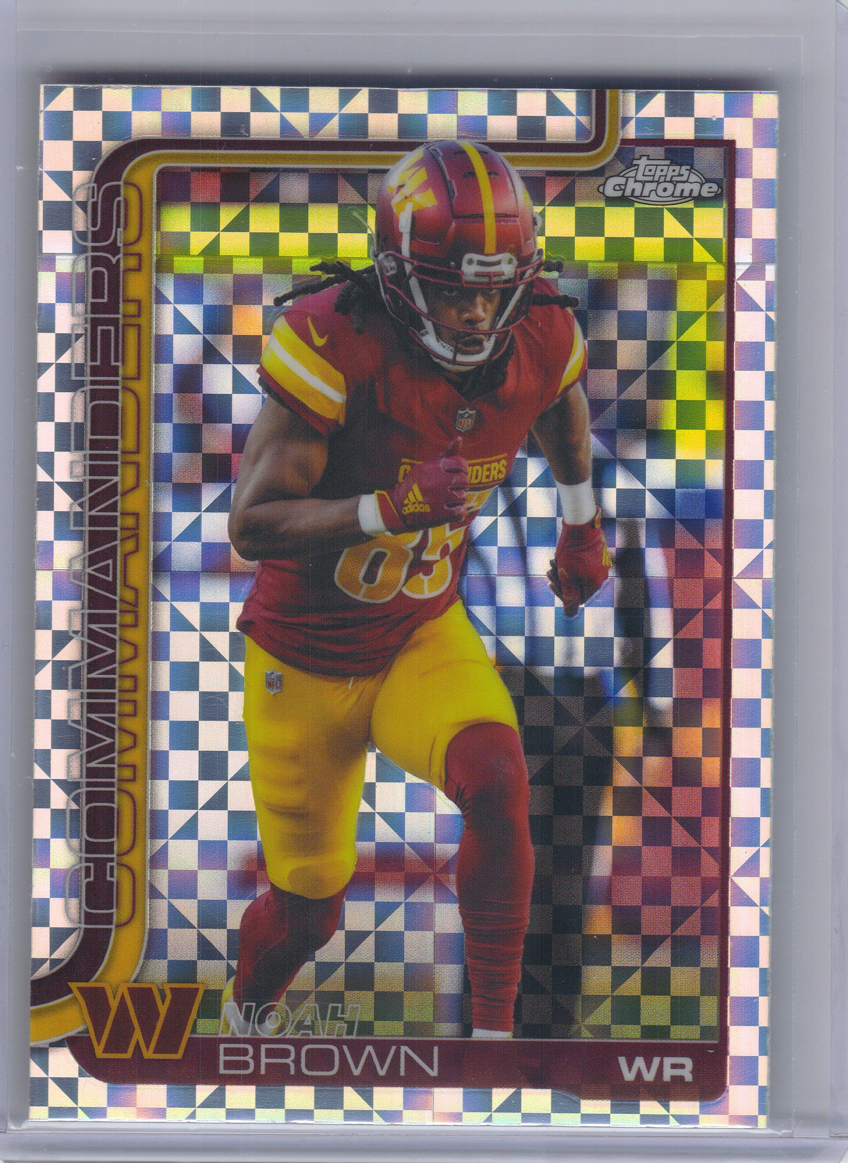 2025 Topps Chrome #293 Noah Brown X-Fractor Washington Commanders