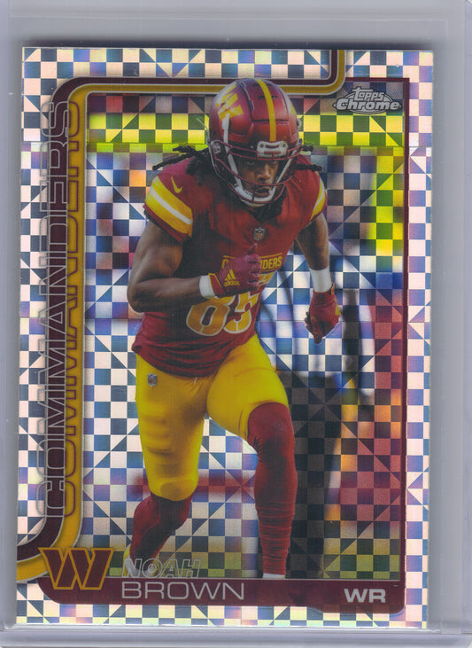2025 Topps Chrome #293 Noah Brown X-Fractor Washington Commanders