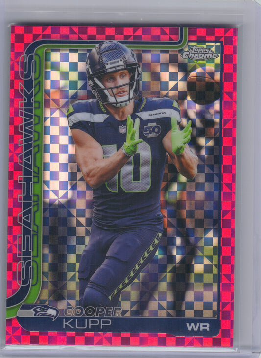 2025 Topps Chrome #271 Cooper Kupp Hot Pink X-Fractor Seattle Seahawks