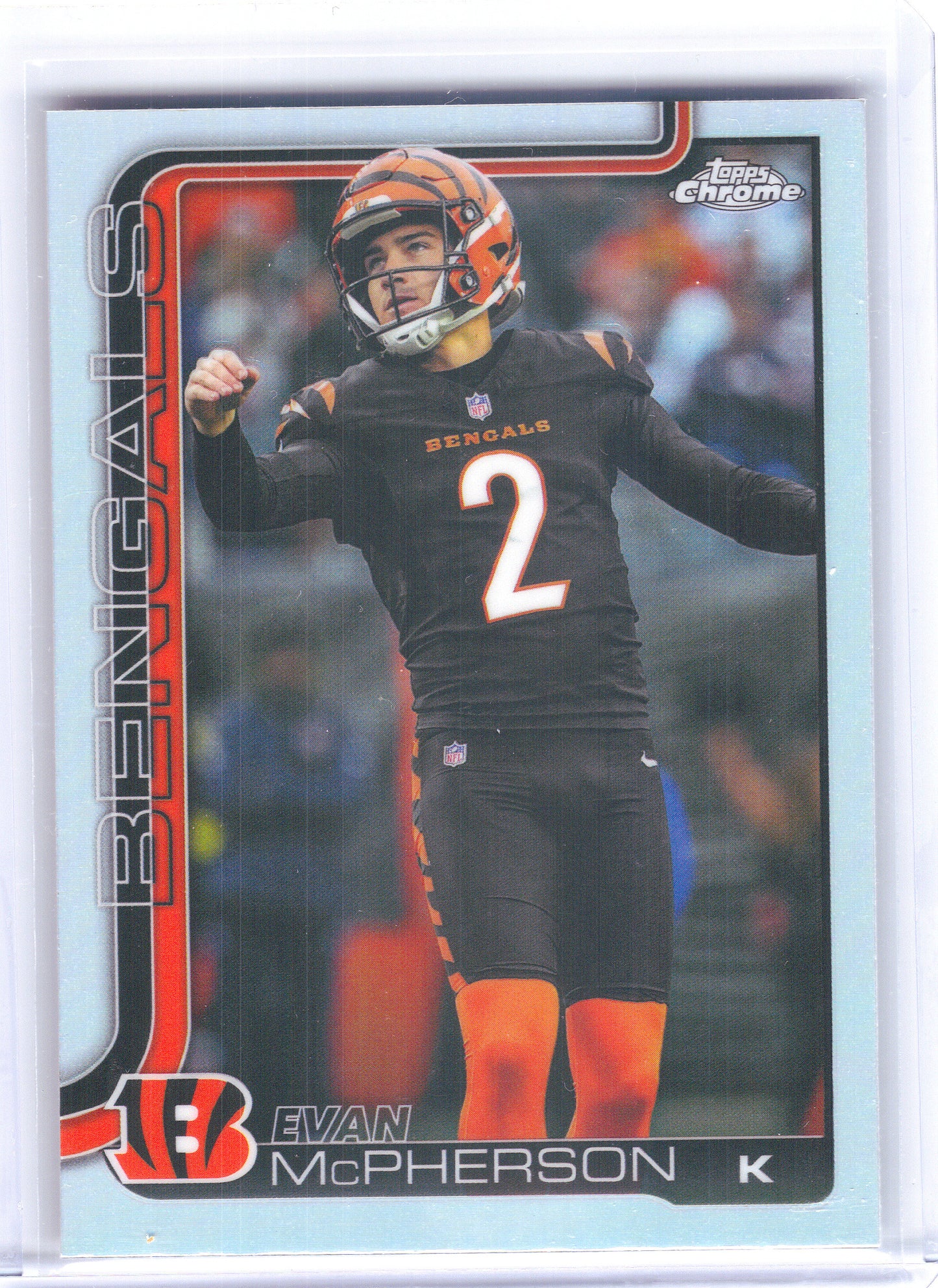 2025 Topps Chrome #64 Evan McPherson Refractor Cincinnati Bengals