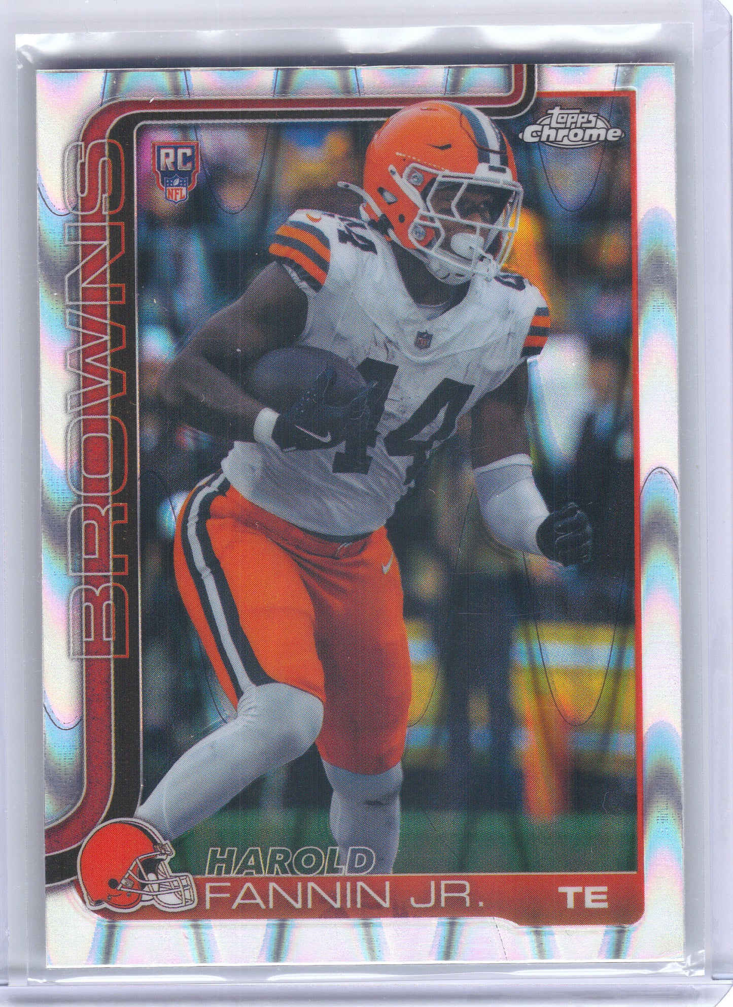 2025 Topps Chrome #339 Harold Fannin Jr. Ray Wave Refractor Cleveland Browns RC