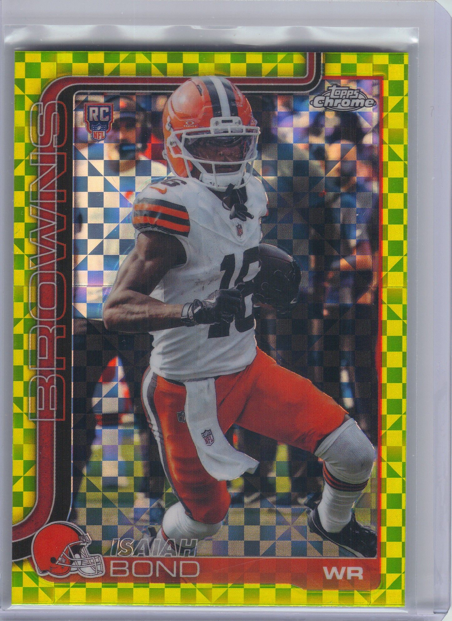 2025 Topps Chrome #341 Isaiah Bond Lime Green X-Fractor Cleveland Browns RC