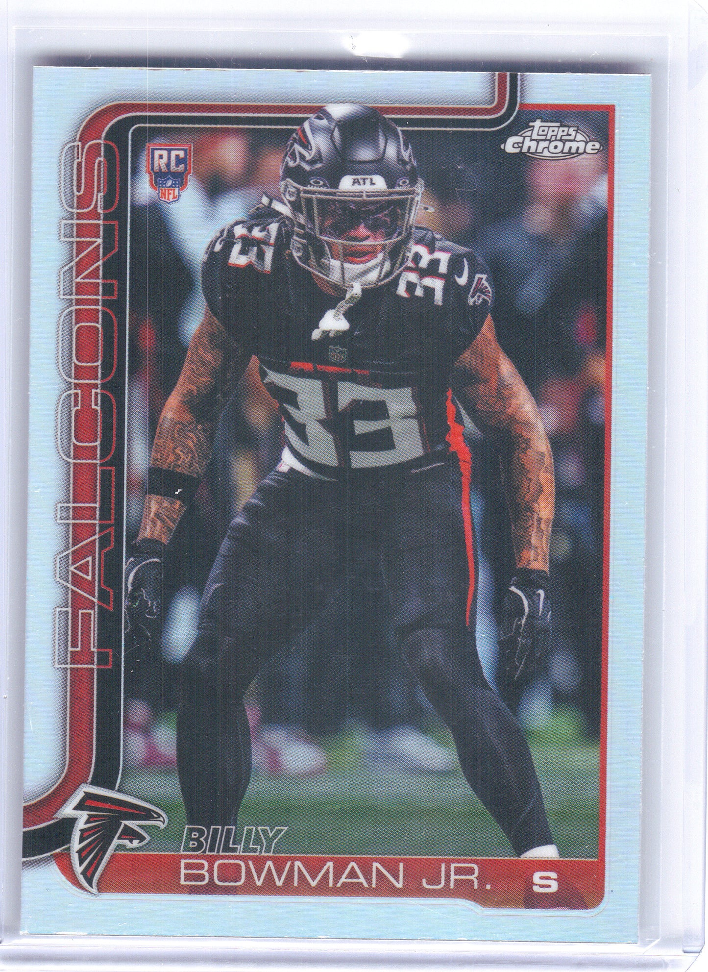 2025 Topps Chrome #344 Billy Bowman Jr. Refractor Atlanta Falcons RC