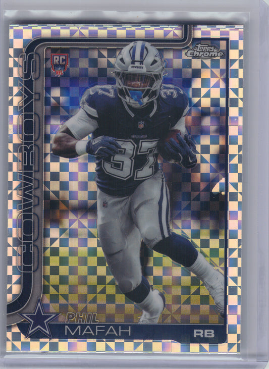 2025 Topps Chrome #310 Phil Mafah X-Fractor Dallas Cowboys RC