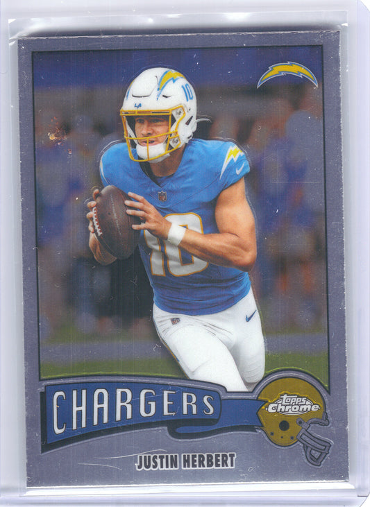 2025 Topps Chrome #1975-18 Justin Herbert 1975 Topps Los Angeles Chargers