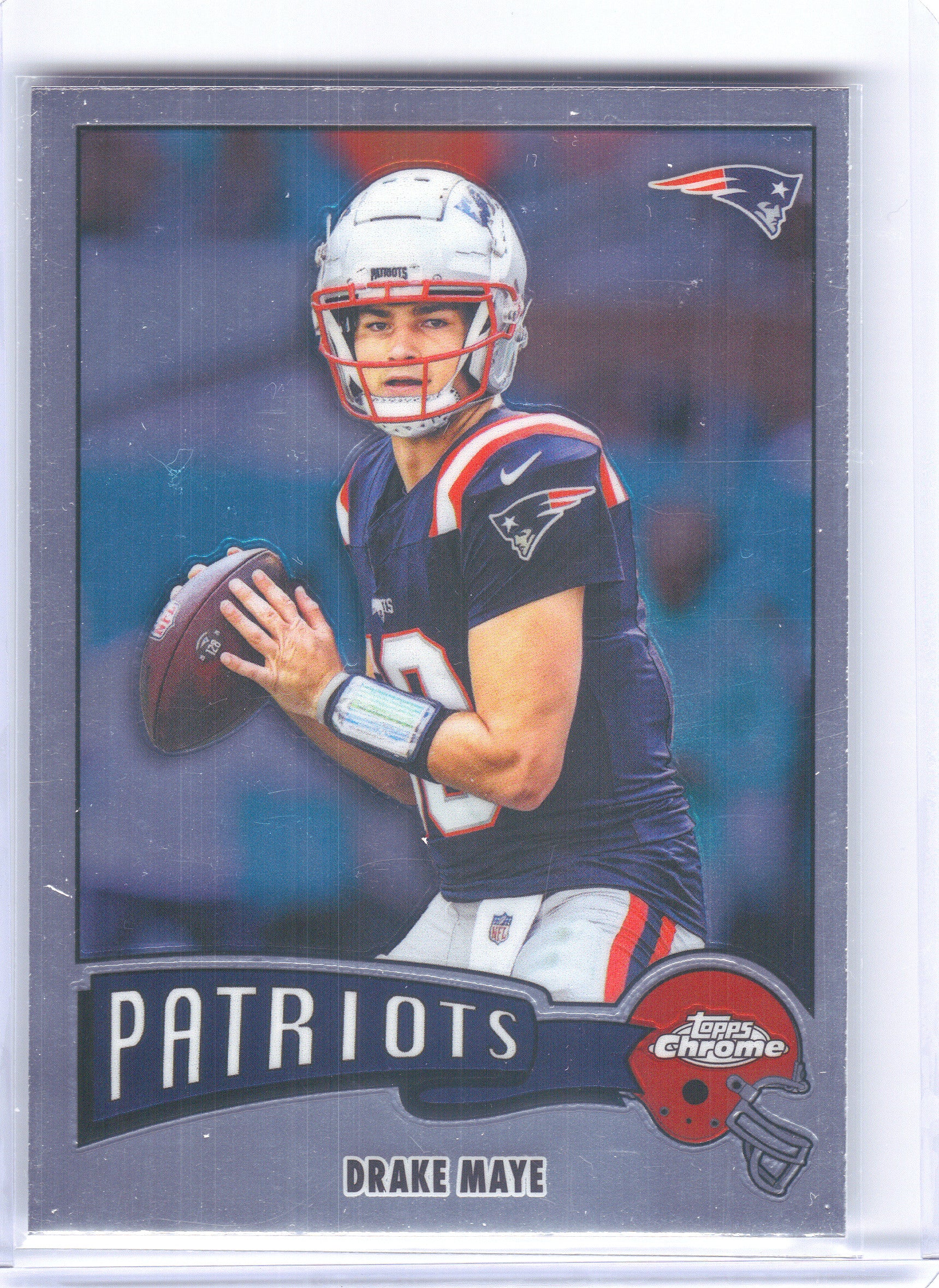 2025 Topps Chrome #1975-23 Drake Maye 1975 Topps New England Patriots