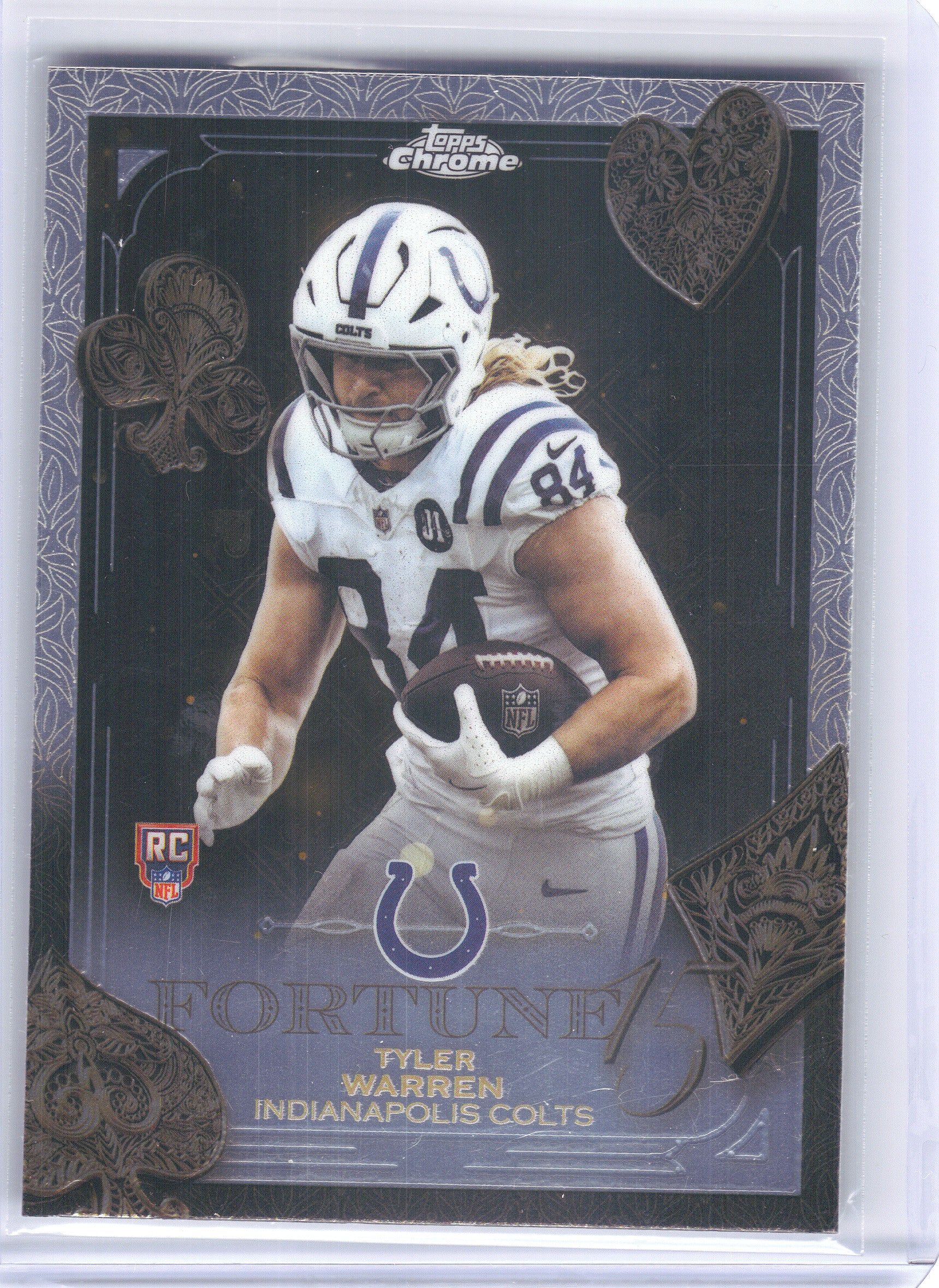 2025 Topps Chrome #F15-30 Tyler Warren Fortune 15 Indianapolis Colts
