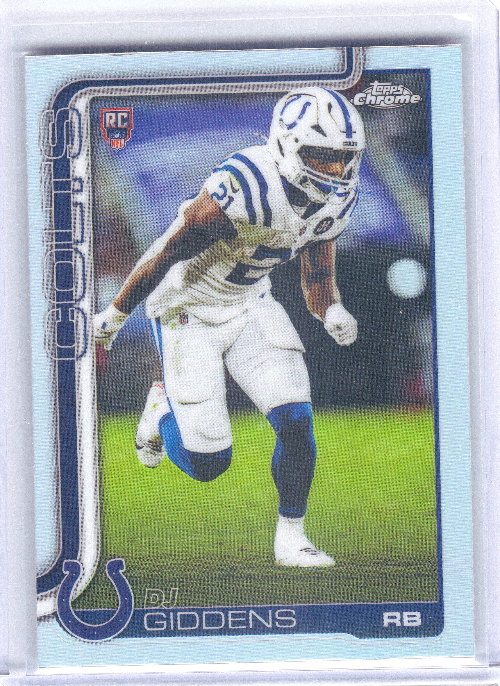 2025 Topps Chrome #390 DJ Giddens Refractor Indianapolis Colts RC