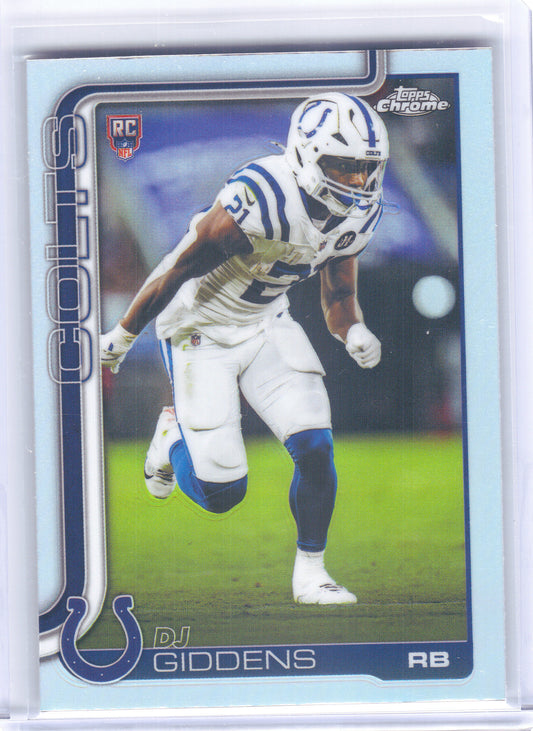 2025 Topps Chrome #390 DJ Giddens Refractor Indianapolis Colts RC