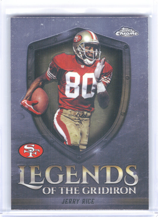 2025 Topps Chrome #LOG-21 Jerry Rice Legends of the Gridiron San Francisco 49ers