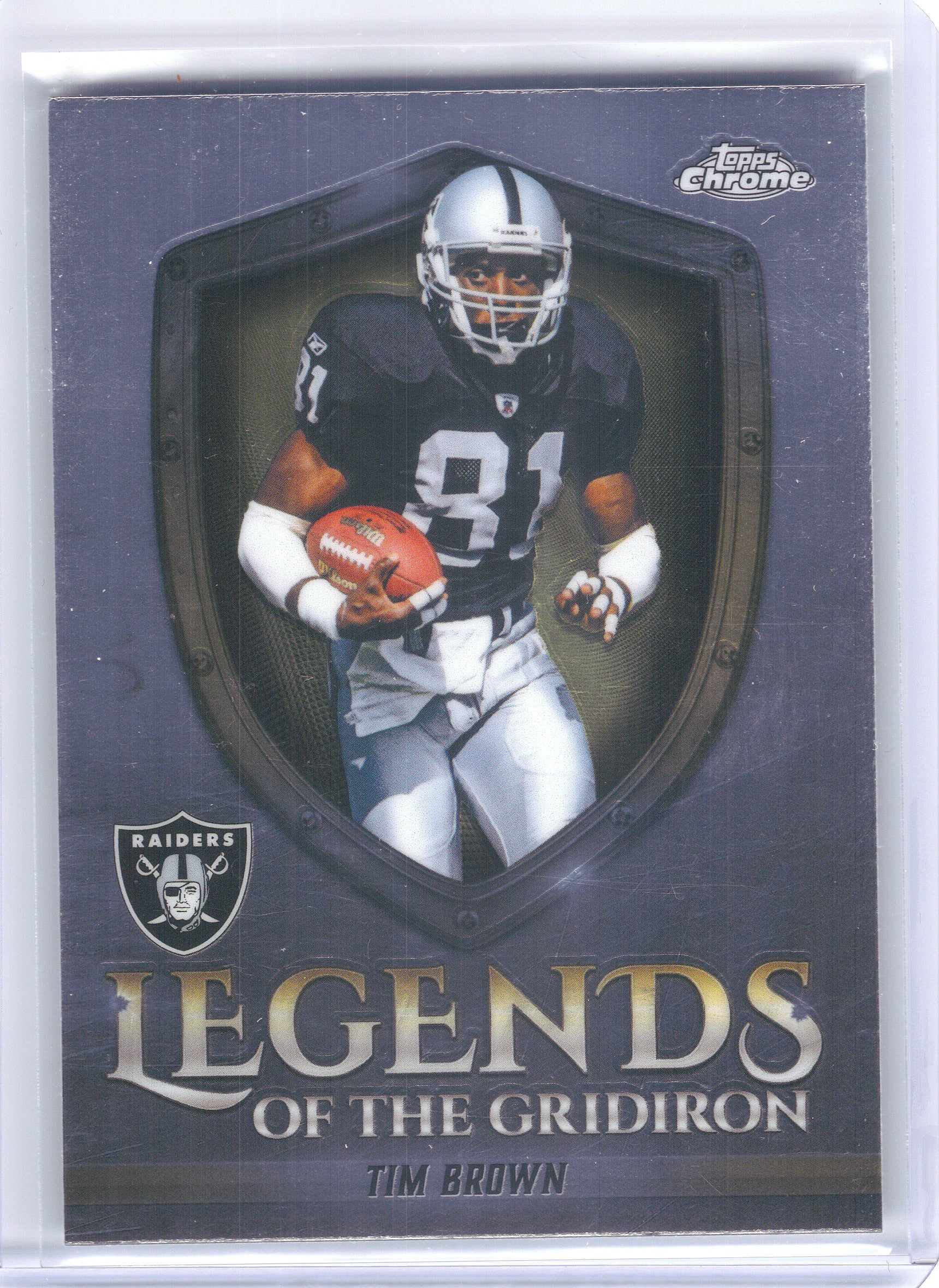 2025 Topps Chrome #LOG-22 Tim Brown Legends of the Gridiron Oakland Raiders