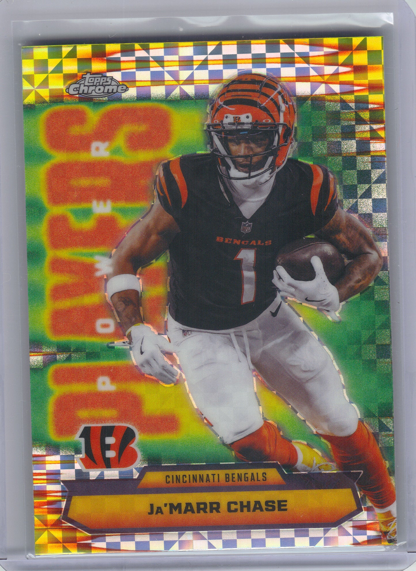2025 Topps Chrome #PP-21 Ja'Marr Chase Power Players X-Fractor Cincinnati Bengals