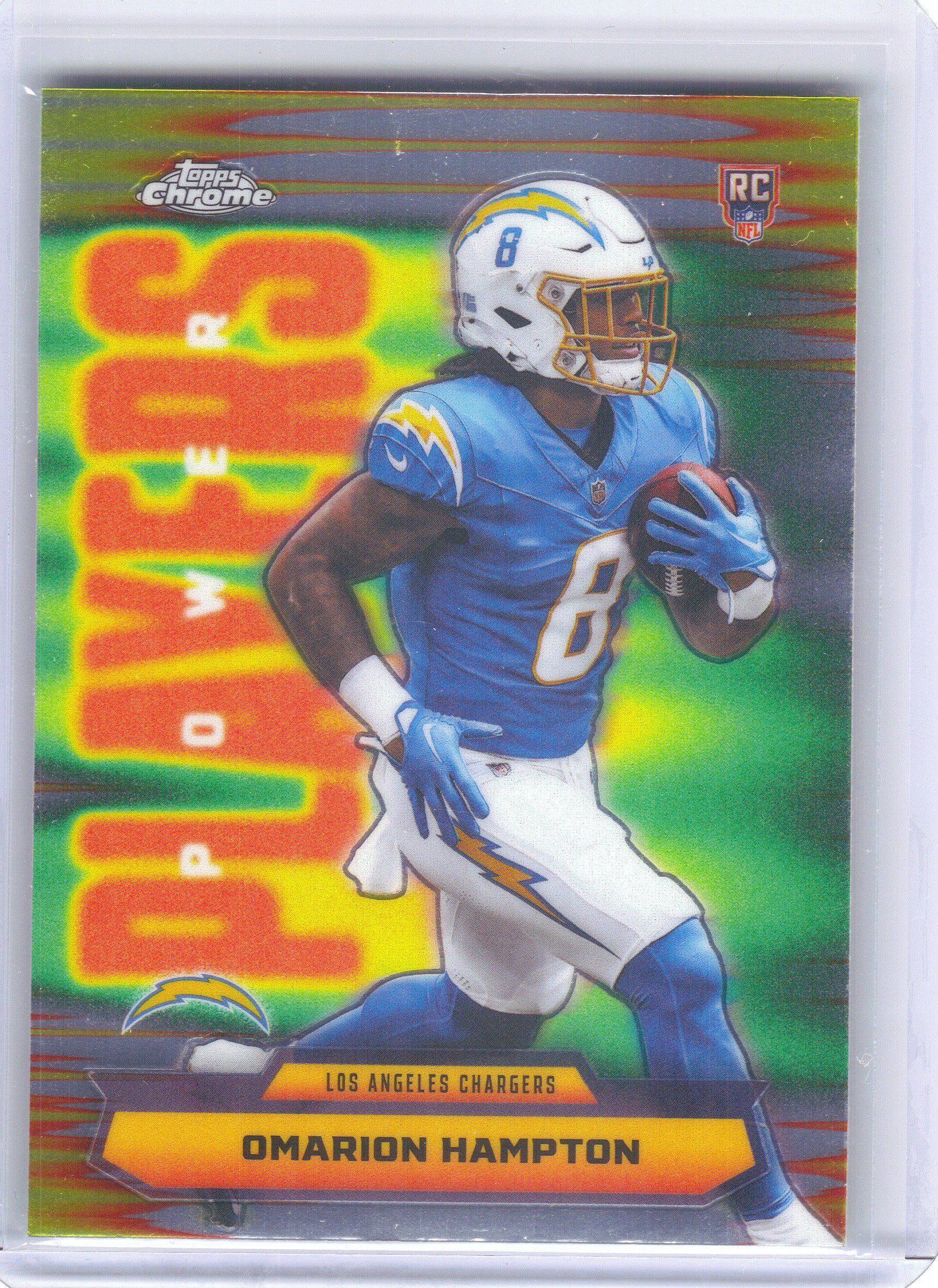 2025 Topps Chrome #PP-17 Omarion Hampton Power Players Los Angeles Chargers