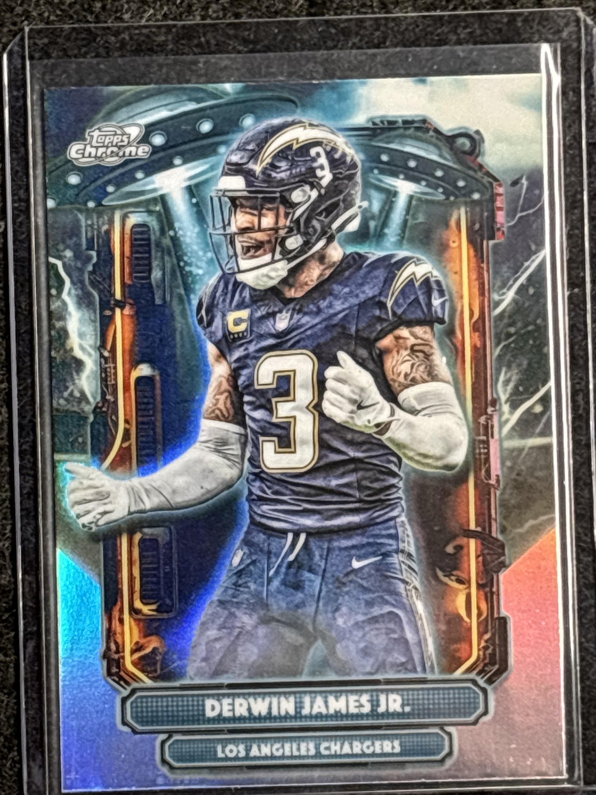2025 Topps Chrome Cosmic #ET-25 Derwin James Jr. Extraterrestrial Talent Los Angeles Chargers