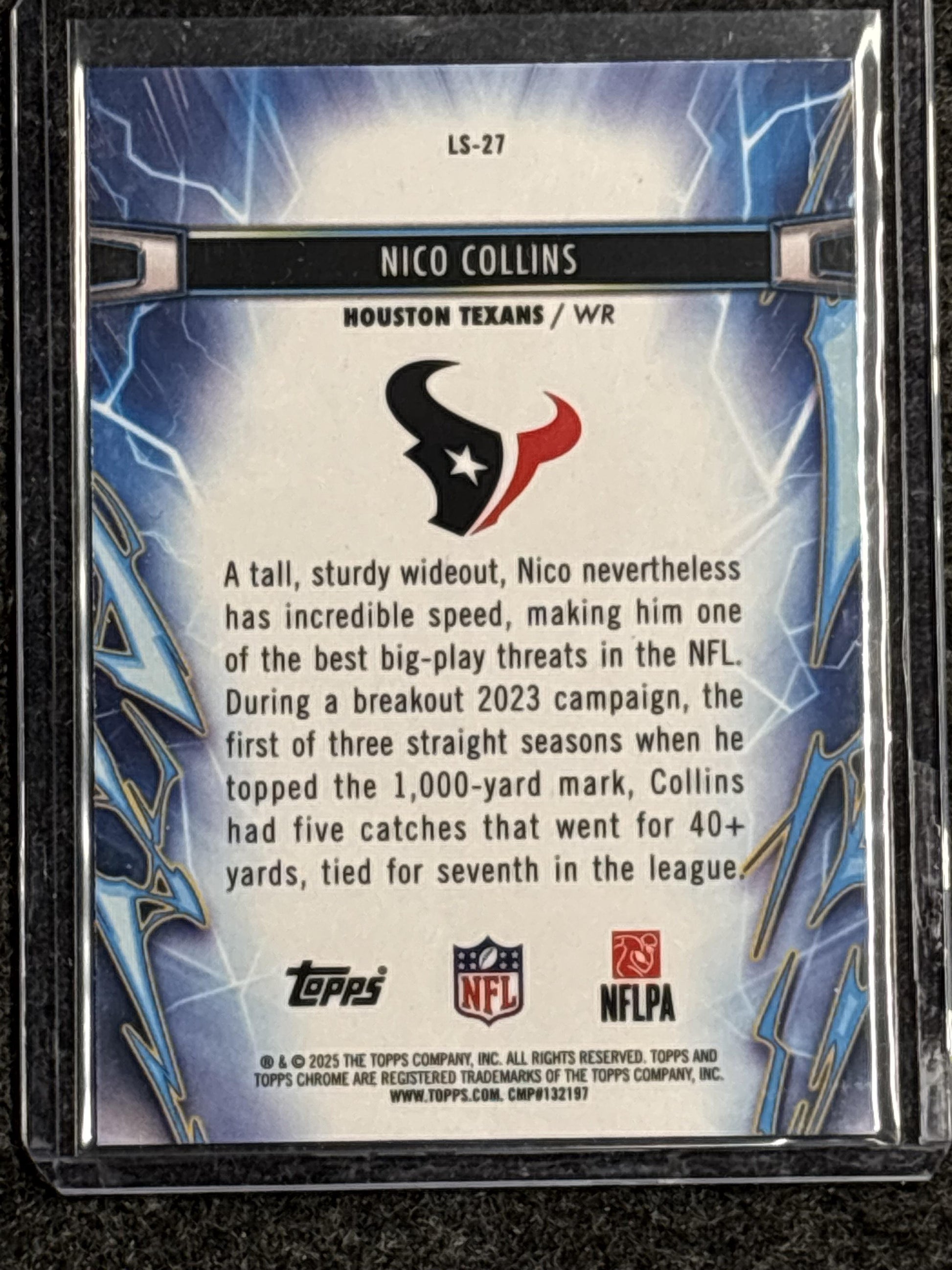 2025 Topps Chrome Cosmic #LS-27 Nico Collins Light Speed Houston Texans