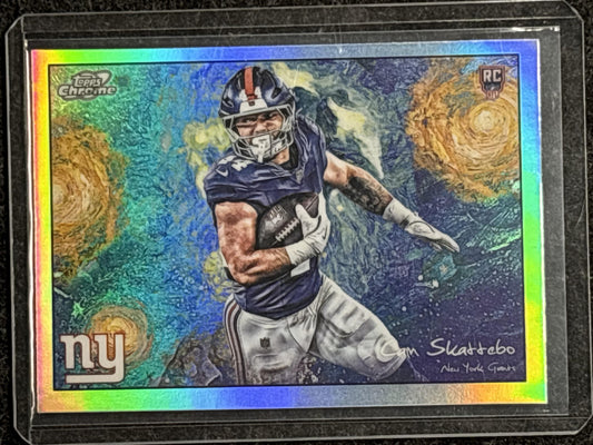 2025 Topps Chrome Cosmic #STN-5 Cam Skattebo Stars in the Night New York Giants