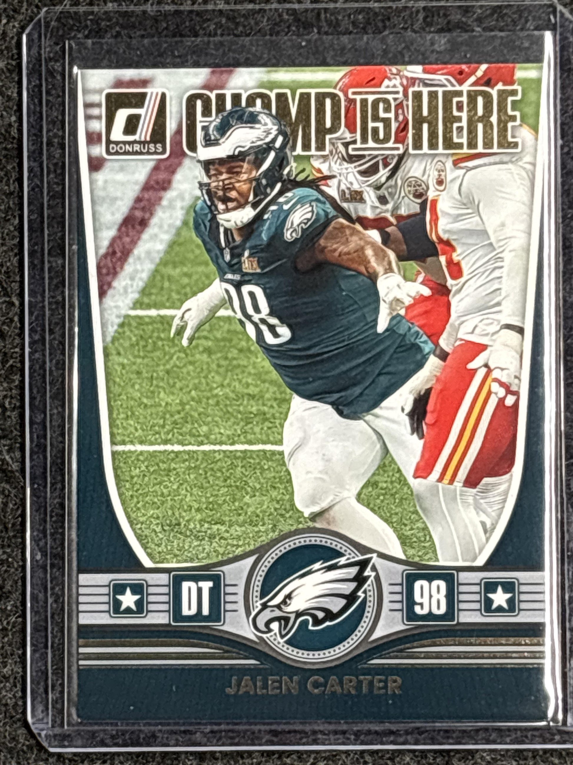 2025 Donruss #CIH-JCR Jalen Carter Champ is Here Philadelphia Eagles