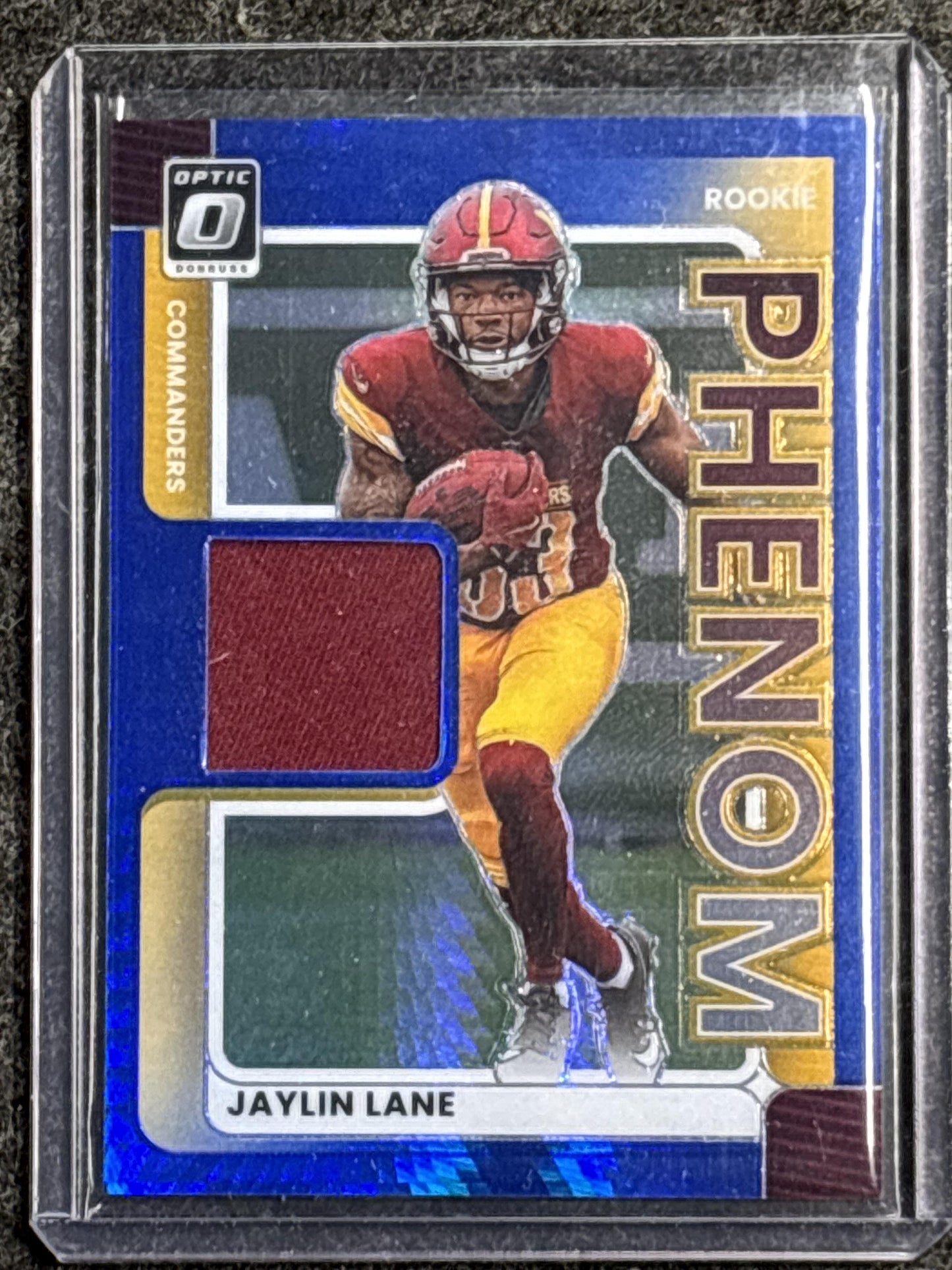 2025 Donruss Optic #RPBH-JLE Jaylin Lane Rookie Phenoms Blue Hyper Washington Commanders MEM