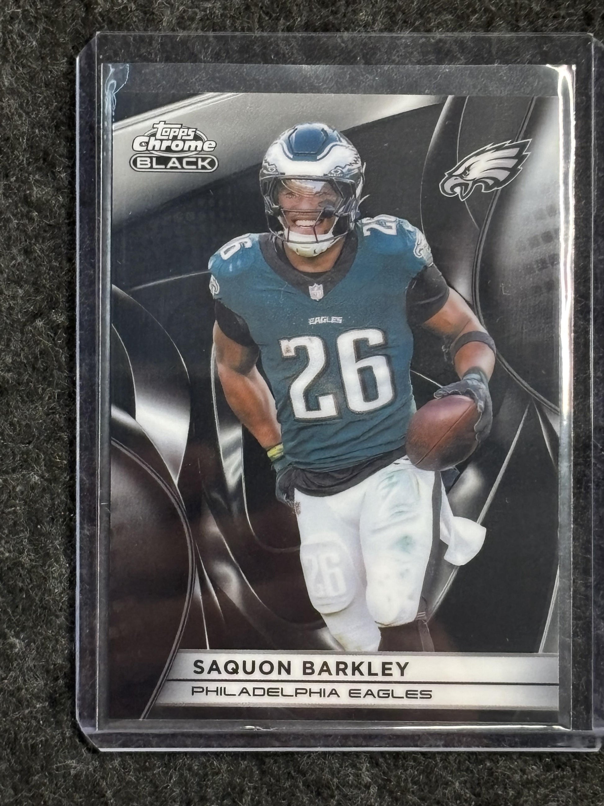 2025 Topps Chrome Black #81 Saquon Barkley Philadelphia Eagles