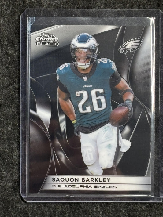 2025 Topps Chrome Black #81 Saquon Barkley Philadelphia Eagles
