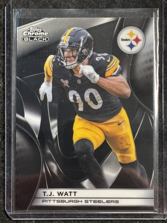 2025 Topps Chrome Black #85 T.J. Watt Steelers