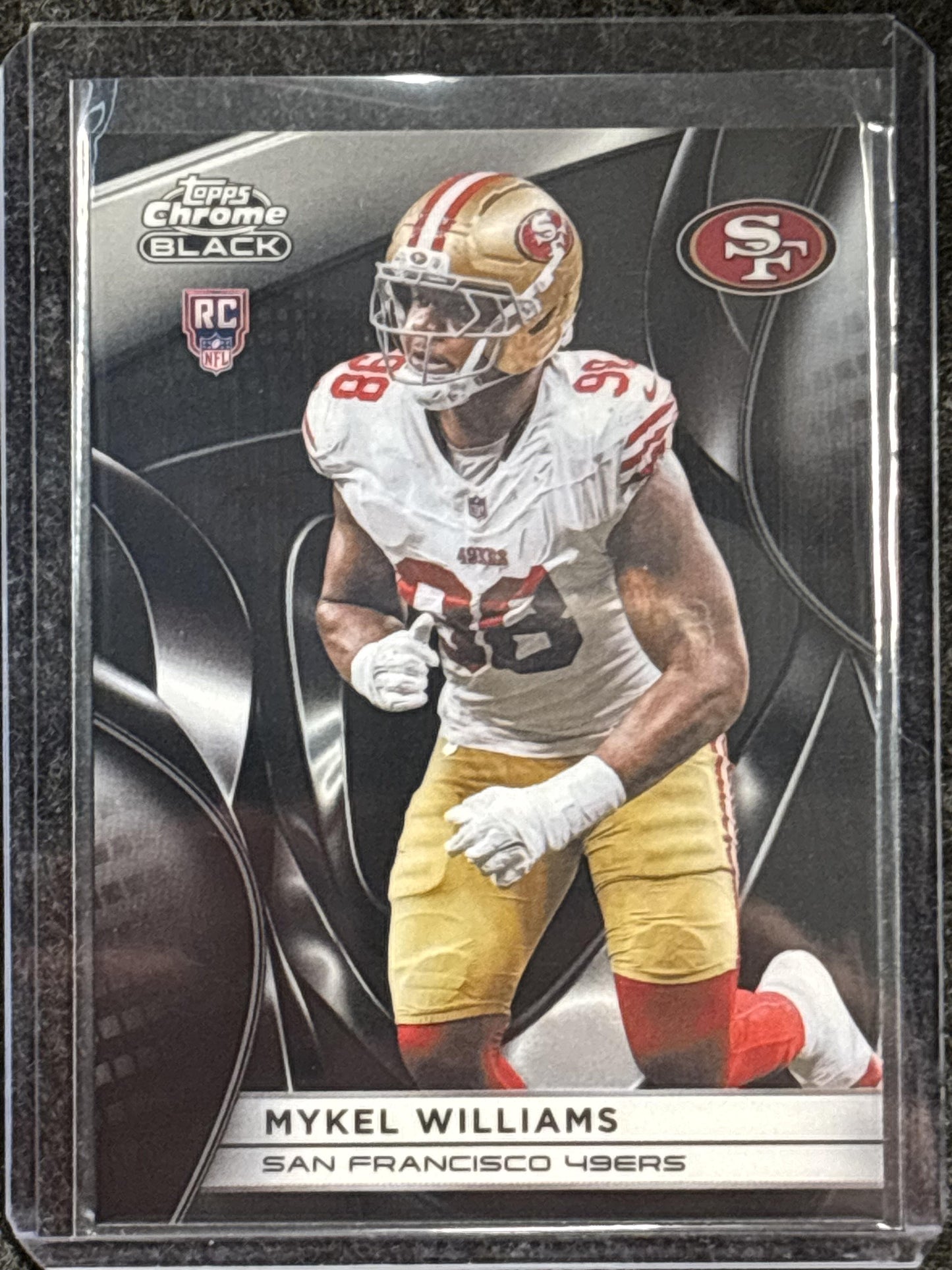 2025 Topps Chrome Black #143 Mykel Williams 49ers
