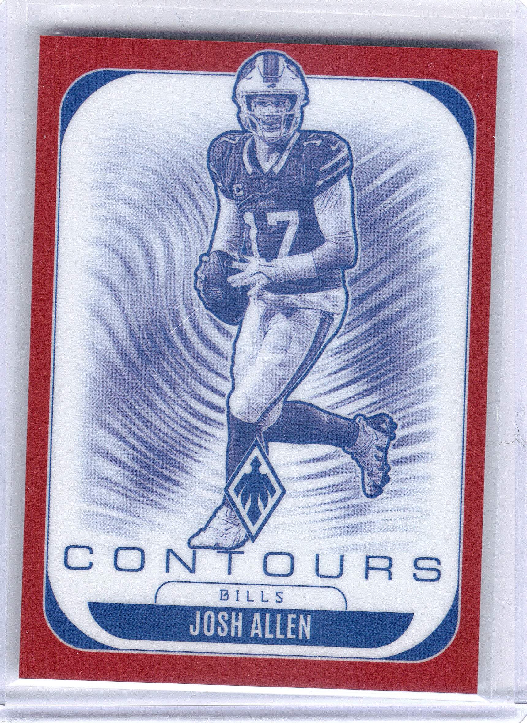 2025 Panini Phoenix #4 Josh Allen Contours Red Prizm #/249 Buffalo Bills SN