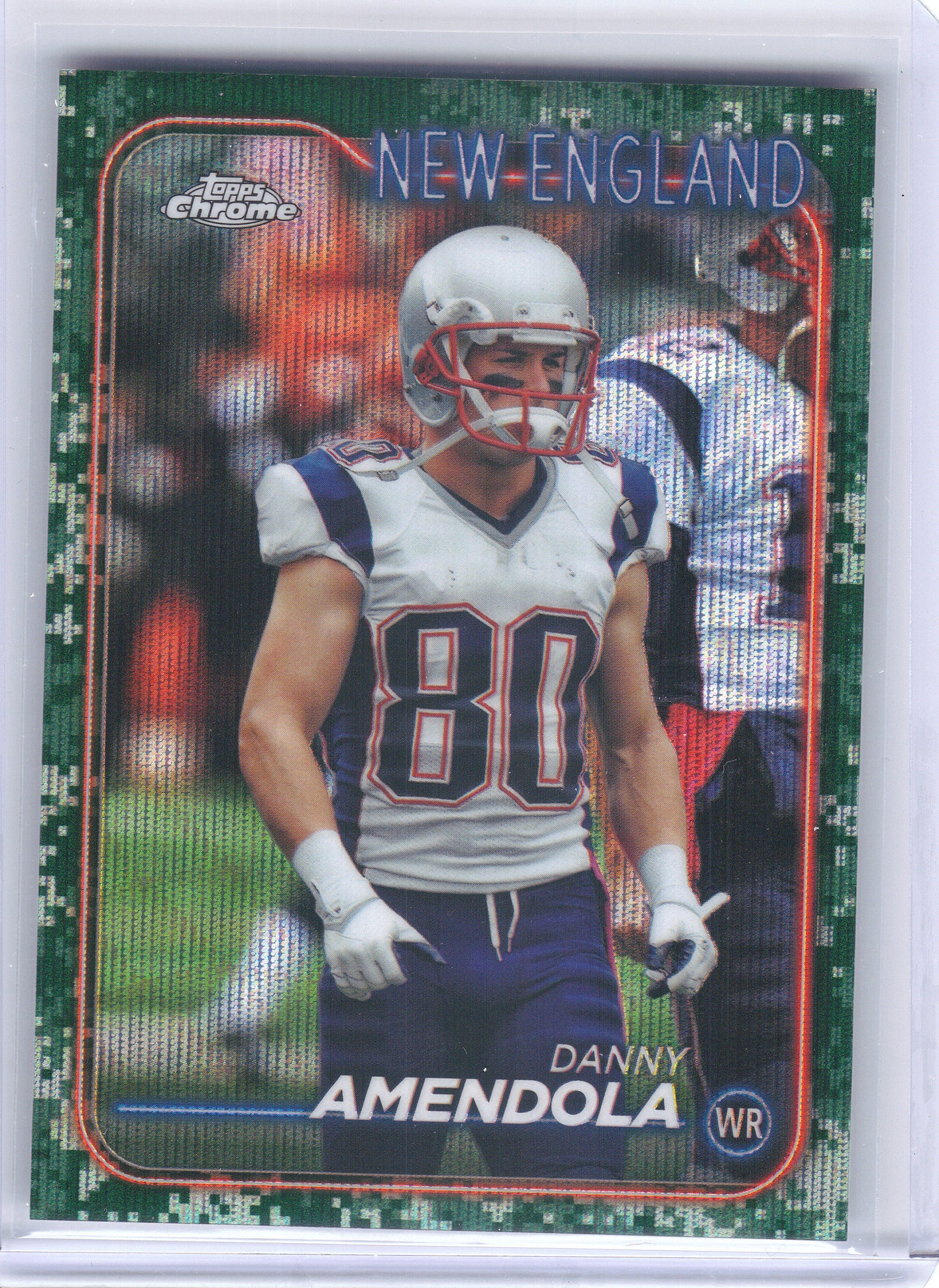 2024 Topps Chrome #126 Danny Amendola Camo Wave Refractor New England Patriots