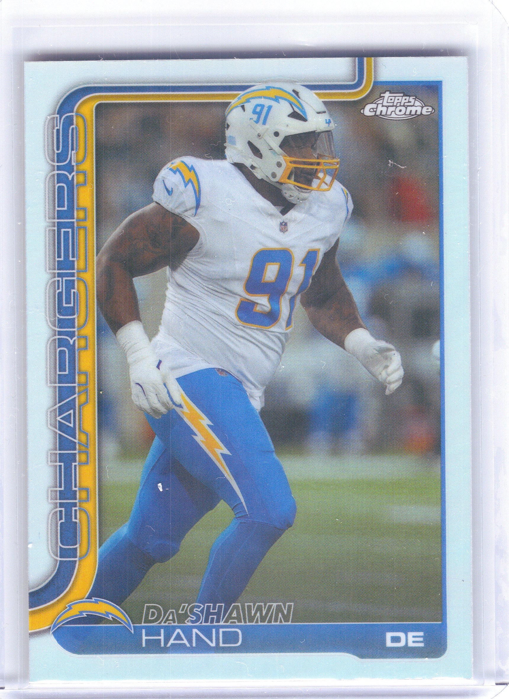 2025 Topps Chrome #164 Da'Shawn Hand Refractor Los Angeles Chargers