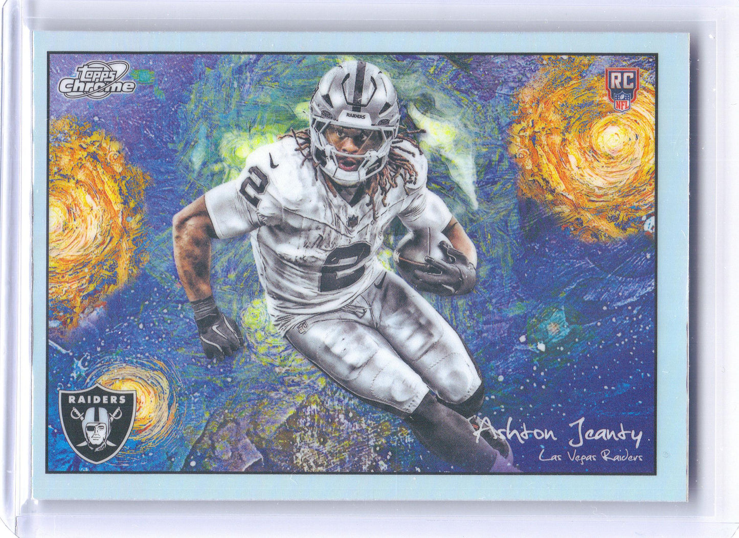 2025 Topps Chrome Cosmic #STN-4 Ashton Jeanty Stars in the Night Las Vegas Raiders