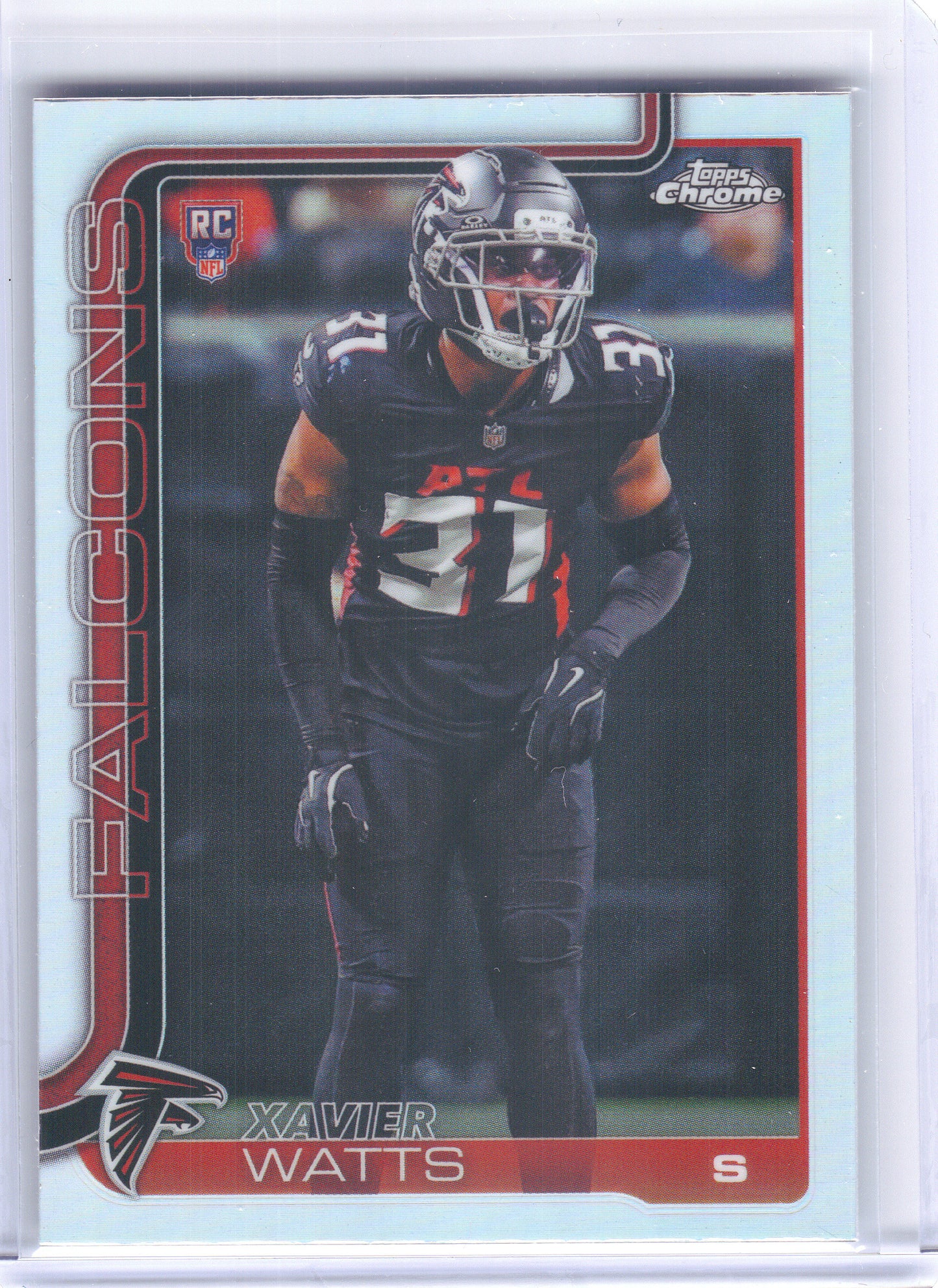 2025 Topps Chrome #393 Xavier Watts Refractor Atlanta Falcons Rookie
