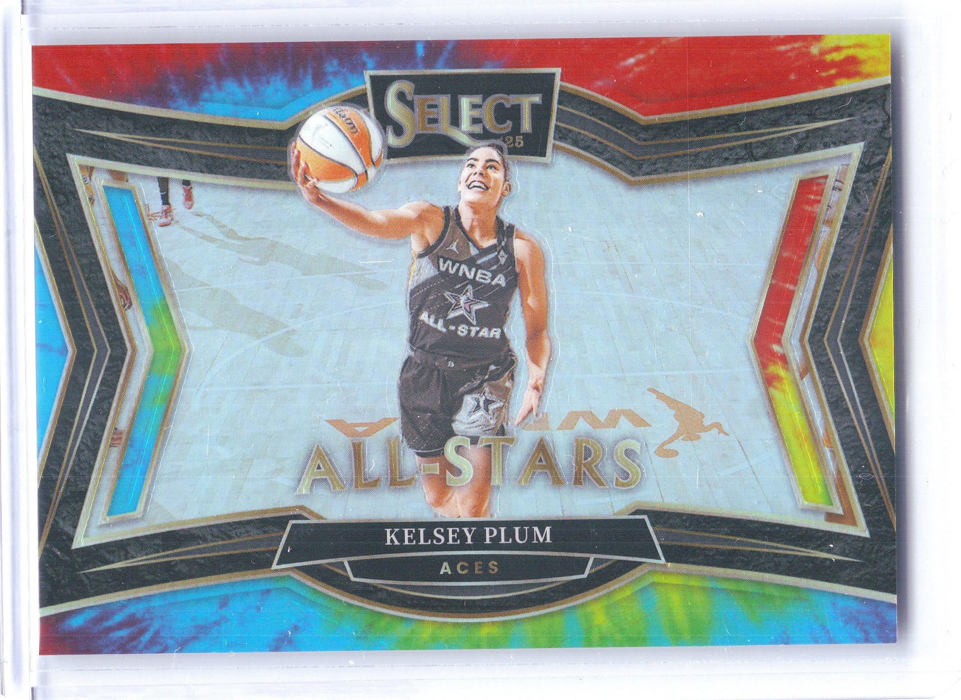 2025 Panini Select WNBA #10 Kelsey Plum All-Stars Tie Dye #/25 Las Vegas Aces SN