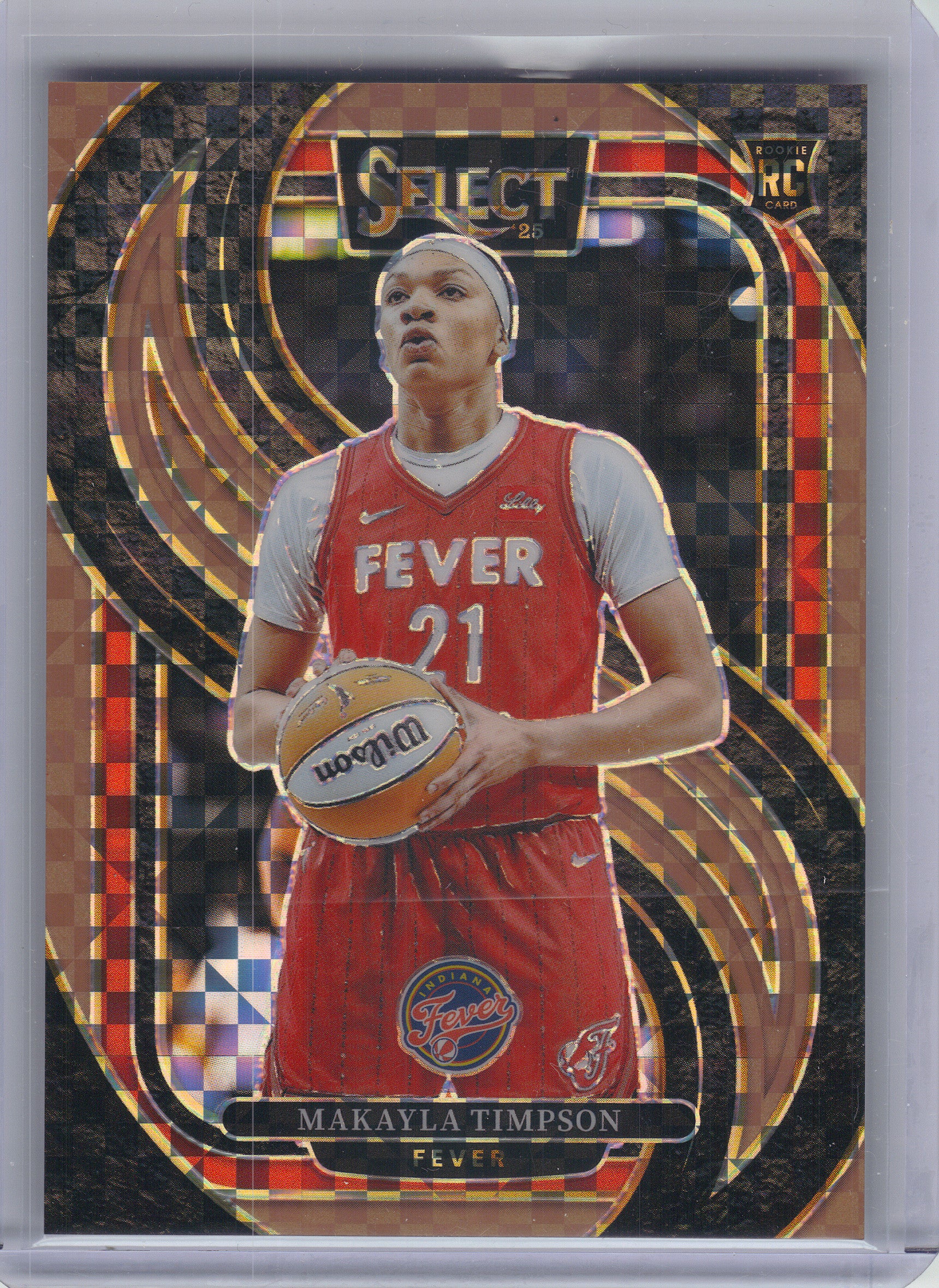 2025 Panini Select WNBA #192 Makayla Timpson Bronze Checker Prizms #/49 Indiana Fever SN