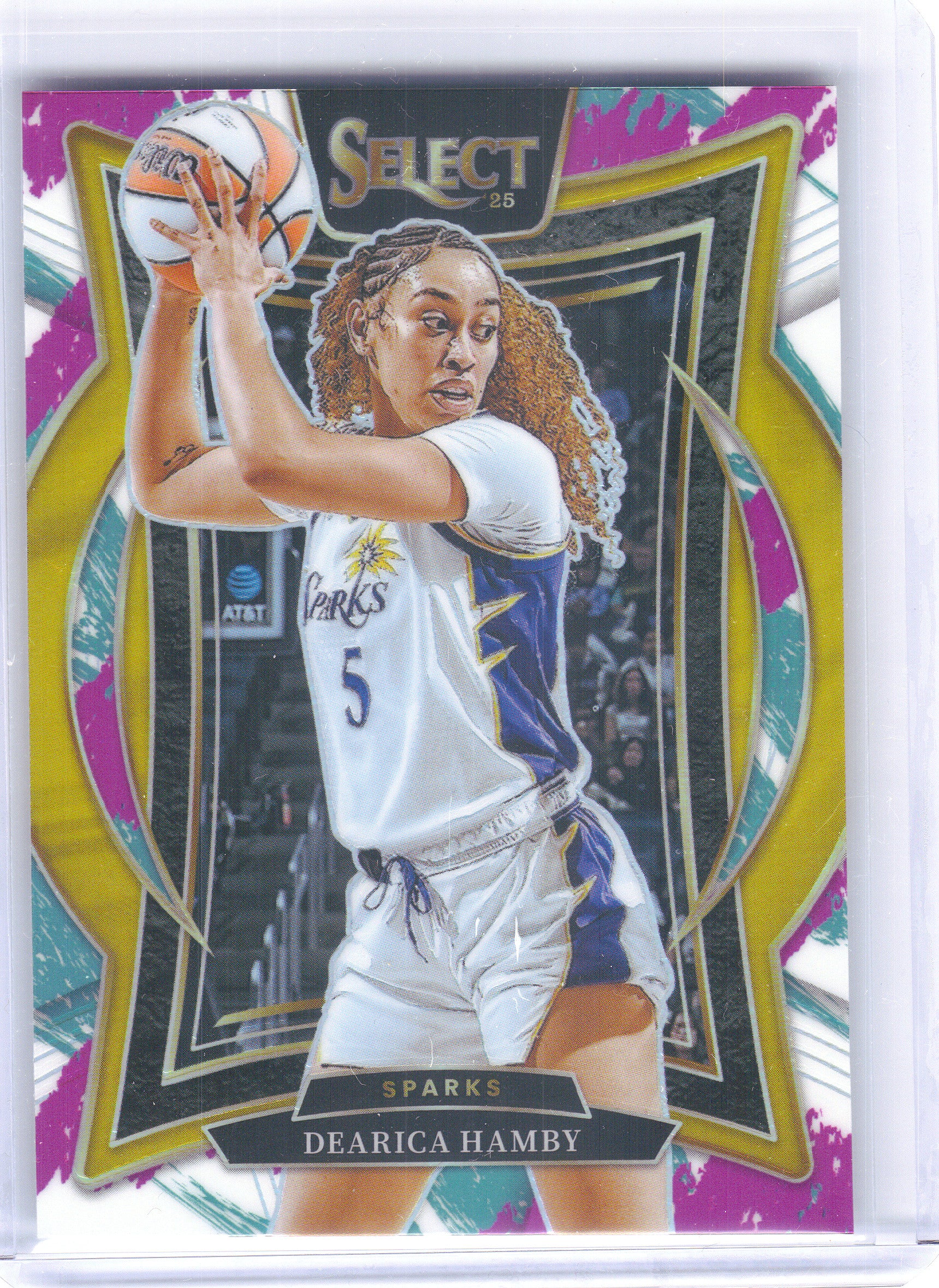 2025 Panini Select WNBA #10 Dearica Hamby Jazz Prizms Los Angeles Sparks